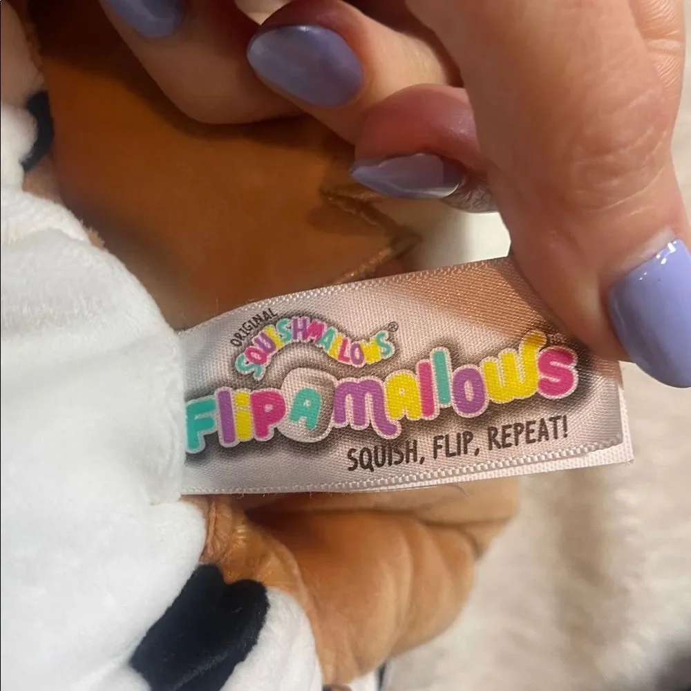 Squishmallows Flipamallows Brown and White Plush